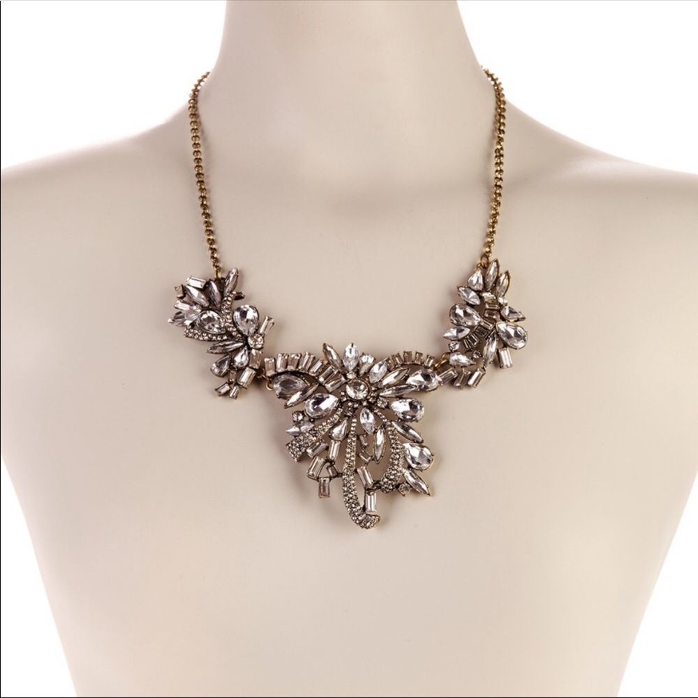 Luxe Crystal Flowers Necklace